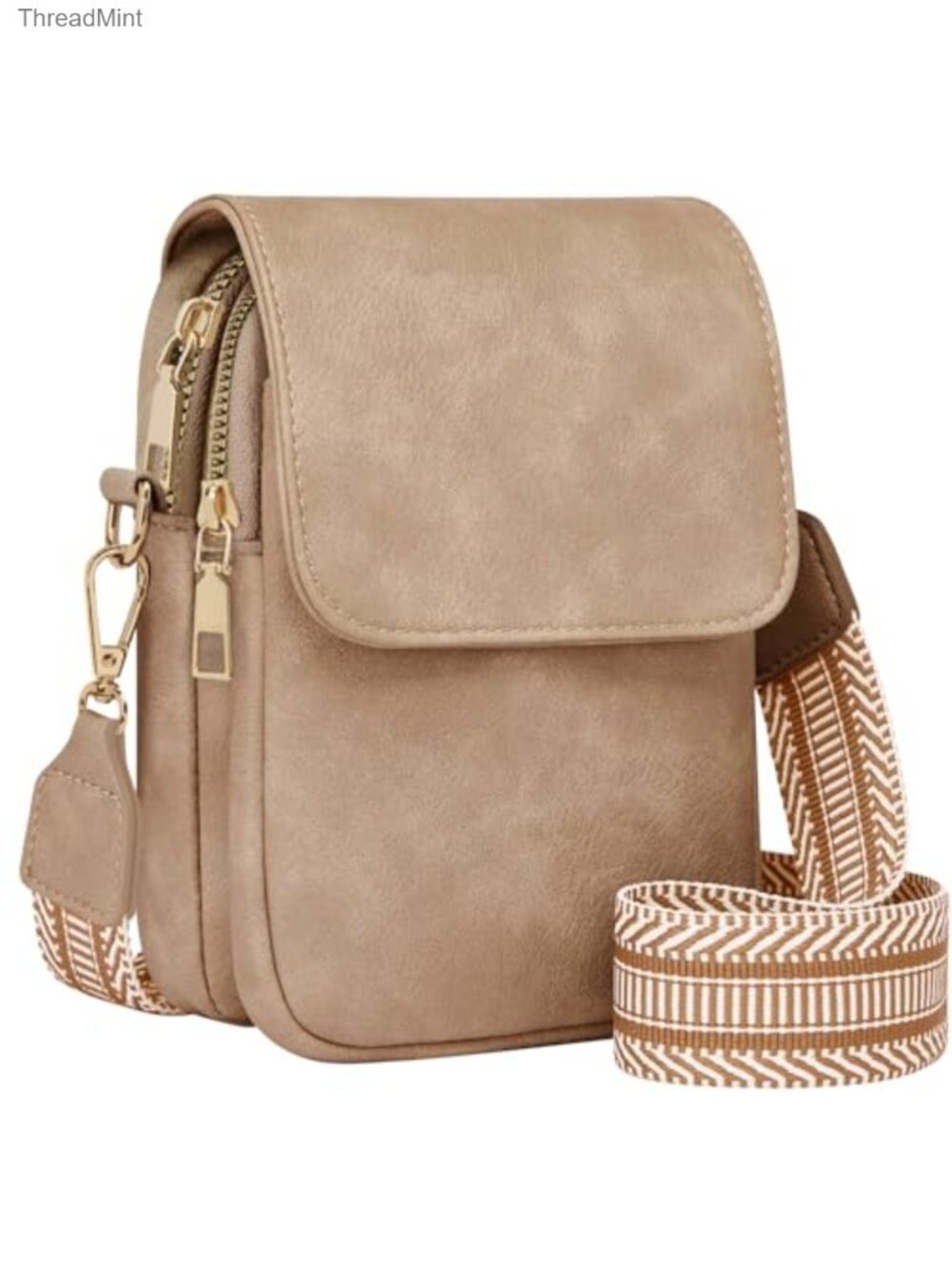 Small Crossbody Bag w/ RFID Blocking Adjustable Strap Leather Multi Card Slots